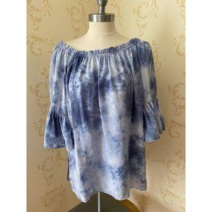 Ladies Medium Fifteen Twenty 100% Silk Tye Dye Shi